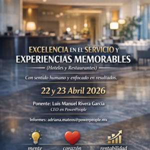 Curso EXCELENCIA EN EL SERVICIO Y EXPERIENCIAS MEMORABLES On line