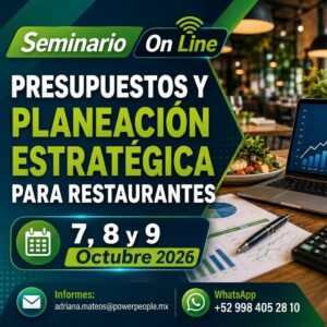 Seminario PRESUPUESTOS Y PLANEACIÓN ESTRATÉGICA PARA RESTAURANTES On Line