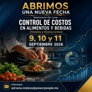 Seminario CONTROL DE COSTOS EN ALIMENTOS Y BEBIDAS On Line